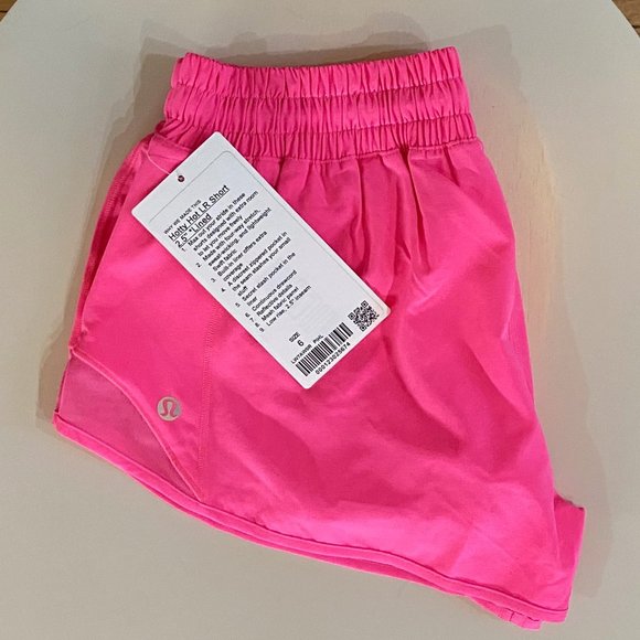 lululemon pink highlight shorts